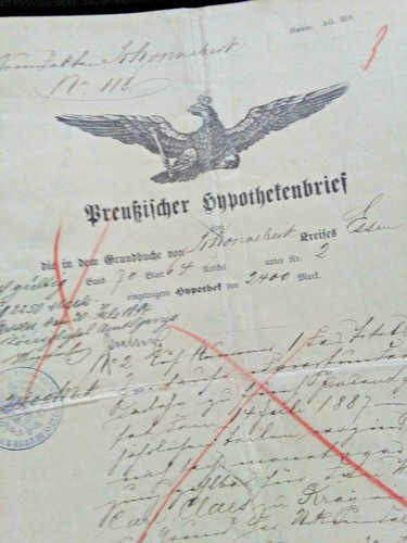 Preußischer hypothekenbrief - preußischer,