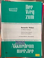 Barcarole Walzer J. Offenbach + 2. Stimme Alfons Holzschuh Akkordeon Noten