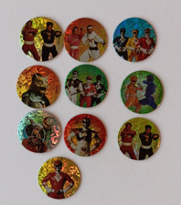 Chupa Chups Caps - 10 x Power Rangers Holo Caps - 90er