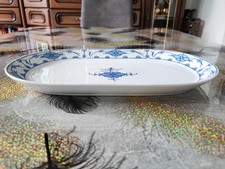 Kahla Porzellan, ovale Servierplatte, indisch blau, top Zustand