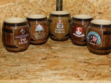 5 versch. Bier,-Fasskrüge "ua. Brauerei Beckh, Schlossbr. Bronnbach.." , 0,5l