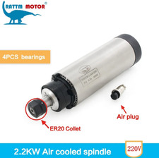 【DE】CNC 2.2KW Luftgekühlter Frässpindel 80mm Air Cooled Spindle Motor ER20 400Hz