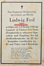 Sterbebild WWII Stabsgefreiter