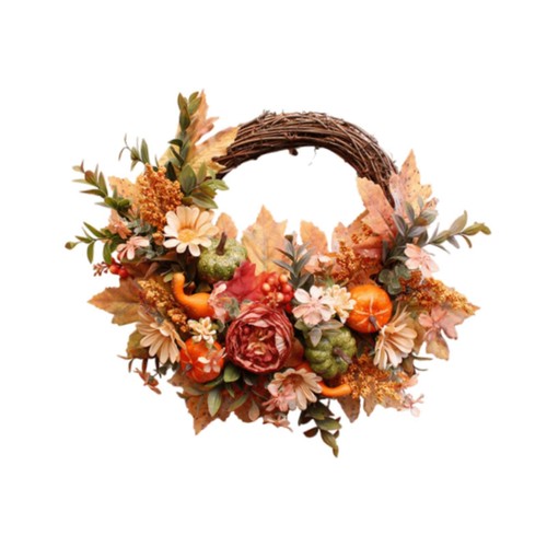 Kürbis herbst kranz tür - kürbis,