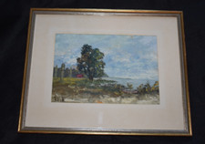 Studie -Ölgemälde -Chiemsee um 1900 - Öl auf Malkarton - Chiemsee Maler-signiert