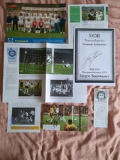 Orginales Autogramm. DDR. WM 1974. Jürgen Sparwasser. Konvolut Mannschaftsfoto 
