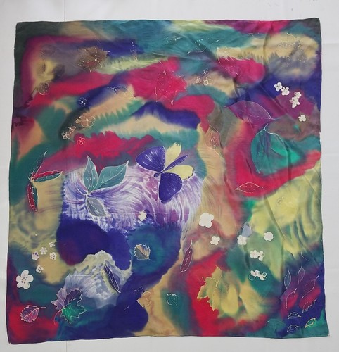Vintage seidentuch silk - seidentuch.,