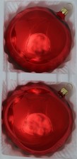 Lauschaer Glas Christbaumkugeln d 12cm rot glanz mundgeblasen
