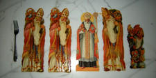 5 x Glanzbild Nikolaus Oblate Ars - Dresdner Pappe Deutschland- alt vintage 30cm