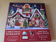 SunsOut Puzzle  500 Teile Christmas Workshop Art By Tom Wood