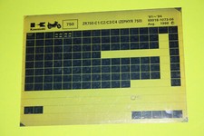 original Microfiche Kawasaki Zephyr 750 ZR750C Bj. 1991-1994 Explosionszeichnung