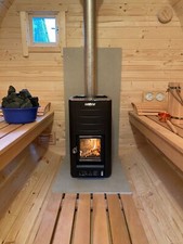 Sauna Mobile Fass-Sauna mit Holzofen- mieten - ab 80 € Platz für 4-6 personen