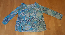 blaue Tunika mit Blumen * Gr
