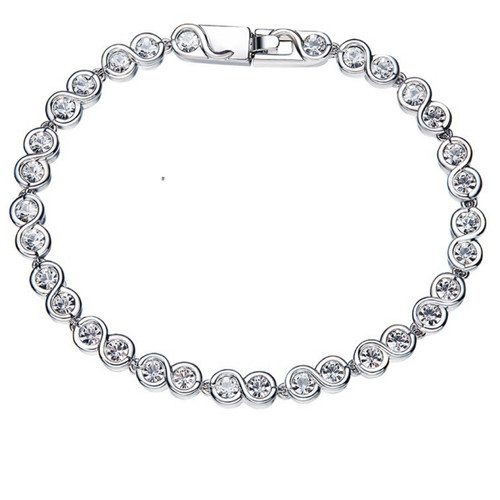 Tennis armband silber - silber, 925