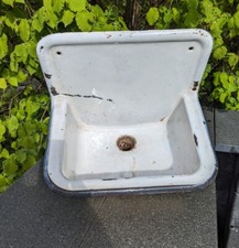 Waschbecken ANTIK Gußeisen Emaille Dekoration 