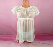 Weiß Spitze Herren Nachthemd