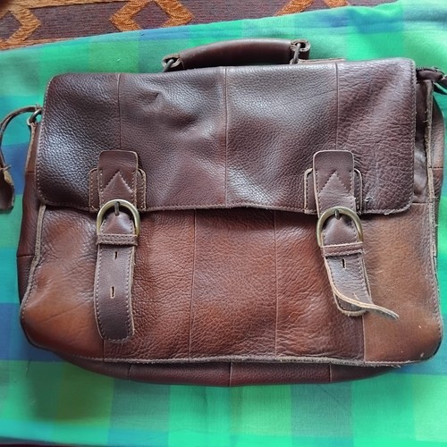 Leder aktentasche vintage