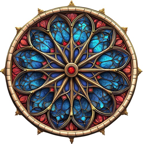 Sticker stained glass pink - sticker,