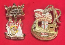 Orden Koblenzer Karneval 2 Pins PRINZ ERIC & CONFLUENTIA DANIELA AHC 2015