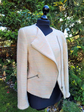 ZARA * Schicker Kurzblazer * aufgeworfene Wolljacke * Beige Apricot * Größe L * 