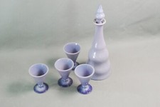 Set 5-tlg  OPALINGLAS  lila