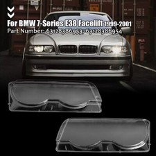 LINKS+RECHTS SCHEINWERFERGLAS LINSEN STREUSCHEIBE FÜR 99-01 BMW 7ER E38 FACELIFT