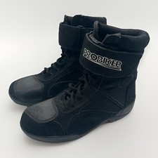 Probiker Stiefel Biker Boots Damen Motorradstiefeletten Gr. 41 Schwarz