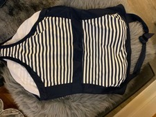 BODEN Badeanzug weiß dunkelblau Gr. 46 R  ungetragen