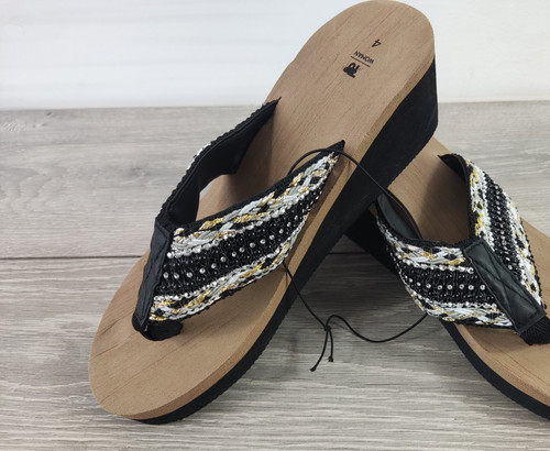 Damen keilabsatz flip flops - tu,