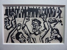 ERNST LUDWIG KIRCHNER - Original Holzschnitt 1923 "Aufruhr"