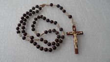  Grosser Holz Rosenkranz Wandrosenkranz Holzkreuz 50 cm Halskette Sonderpreis