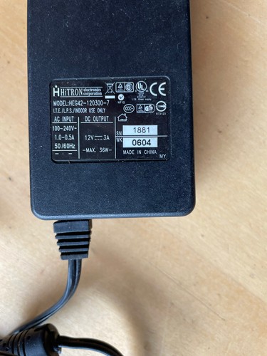 Ladekabel hitron output 12v - 12v, 3a