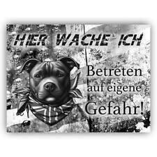Staffordshire Bullterrier Schild - Warnschild - Zaunschild | Motiv "004"