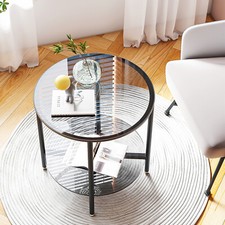 Glas Couchtisch Rund Sofatisch