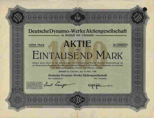 Deutsche dynamo werke 1923 - dynamo,