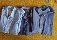 3xHerren-Hemd Freizeit-Hemd Blau Gr s 