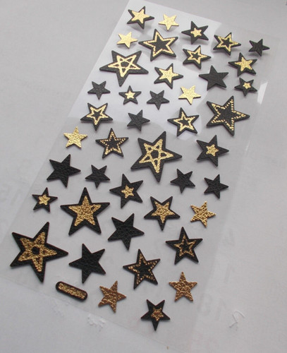 Sticker sterne schwarz gold - sterne,