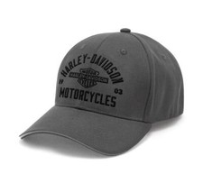 Harley-Davidson Cap Apex Softail Grey Stretch, Baumwolle, Gr. S-L