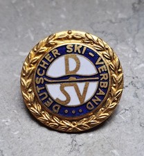 Alte Abzeichen Ehrennadel Gold Deutscher Skiverband 