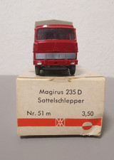 Wiking Modelle Nr. 51 m Magirus 235 D Sattelschlepper Truck-Trailer OVP Vintage