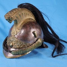 Frankreich alter Helm um 1870 Dragoner im Fundzustand Alexis Godillot 58