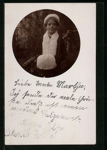 Foto mädchen mit weißer - foto-ak,