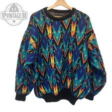 Vintage Coogi 90s Australia Strickpullover Unisex kräftig bunt selten Pullover