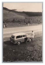 Rast bei Oberhof 1967 - Auto Trabbi Trabant Kombi - Altes Foto 1960er