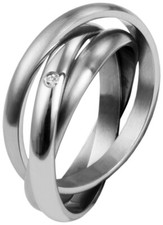  Neu Edelstahl Ringe 3 er