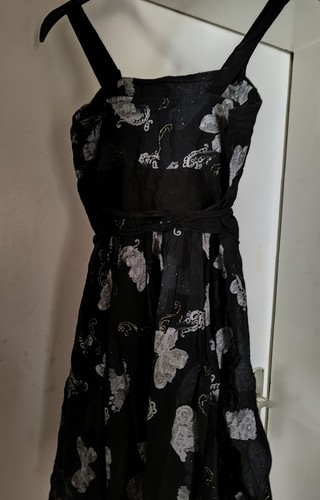 Sommerkleid schwarz mit - schwarz,