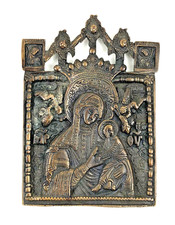 Bronze Ikone Gnadenbild Maria