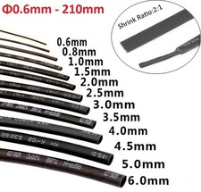 Black Heat Shrink Tubing 2:1