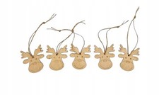 Set von 5 Holz Anhängern für