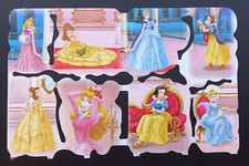 Glanzbilder Bogen MLP 2087  Märchen Prinzessinnen mit Goldglitzer